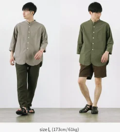 FOB FACTORY Shirts^/ FRC006 military dump band collar shirt