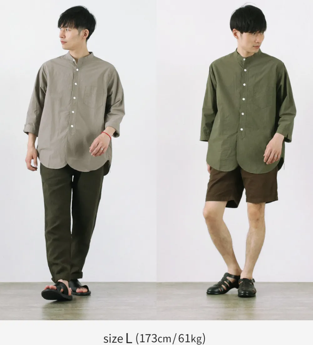 FOB FACTORY Shirts^/ FRC006 military dump band collar shirt