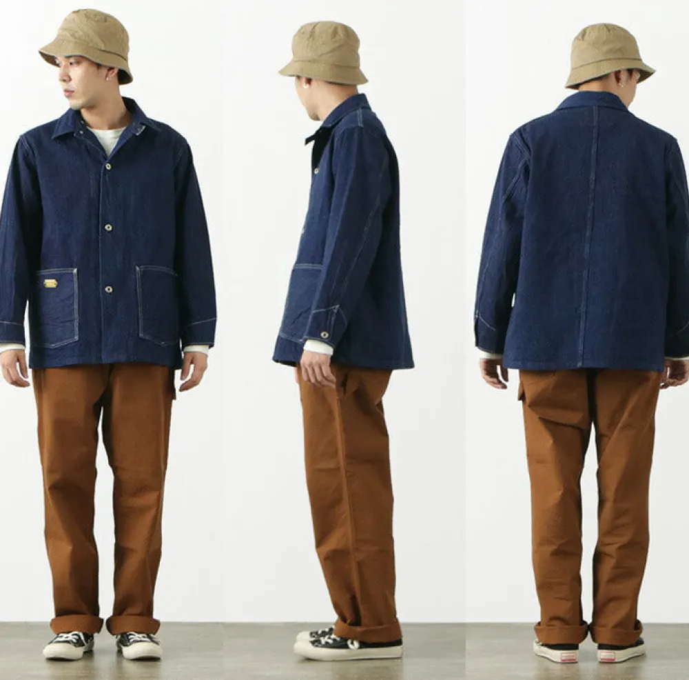 FOB FACTORY Jackets^/ F2417WW2 denim coveralls one-wash