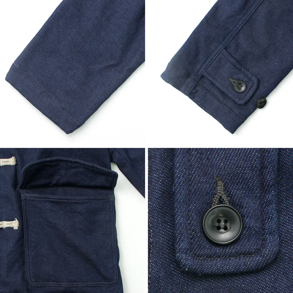 FOB FACTORY Coats^/ Indigo Duffle Coat one-wash