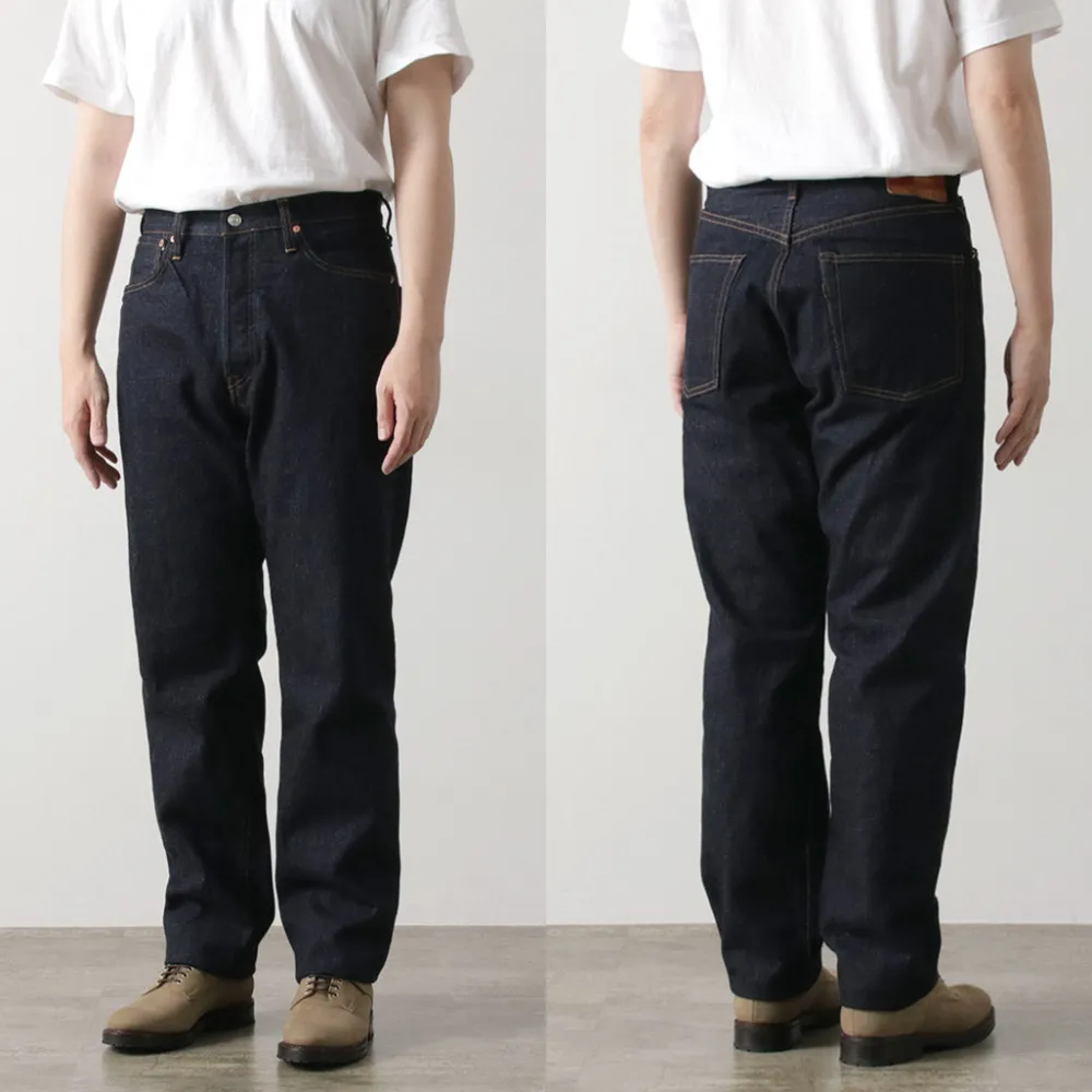 FOB FACTORY Jeans^/ Selvage Denim Tapered 5P Pants indigo