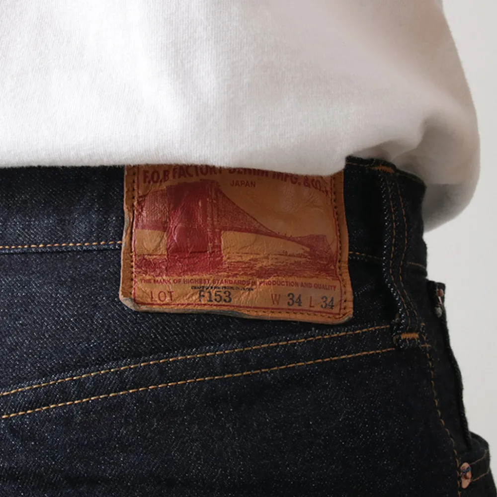 FOB FACTORY Jeans^/ Selvage Denim Tapered 5P Pants indigo