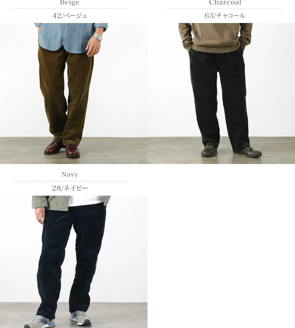 FOB FACTORY Trousers^/ Wide Well Corduroy Pants