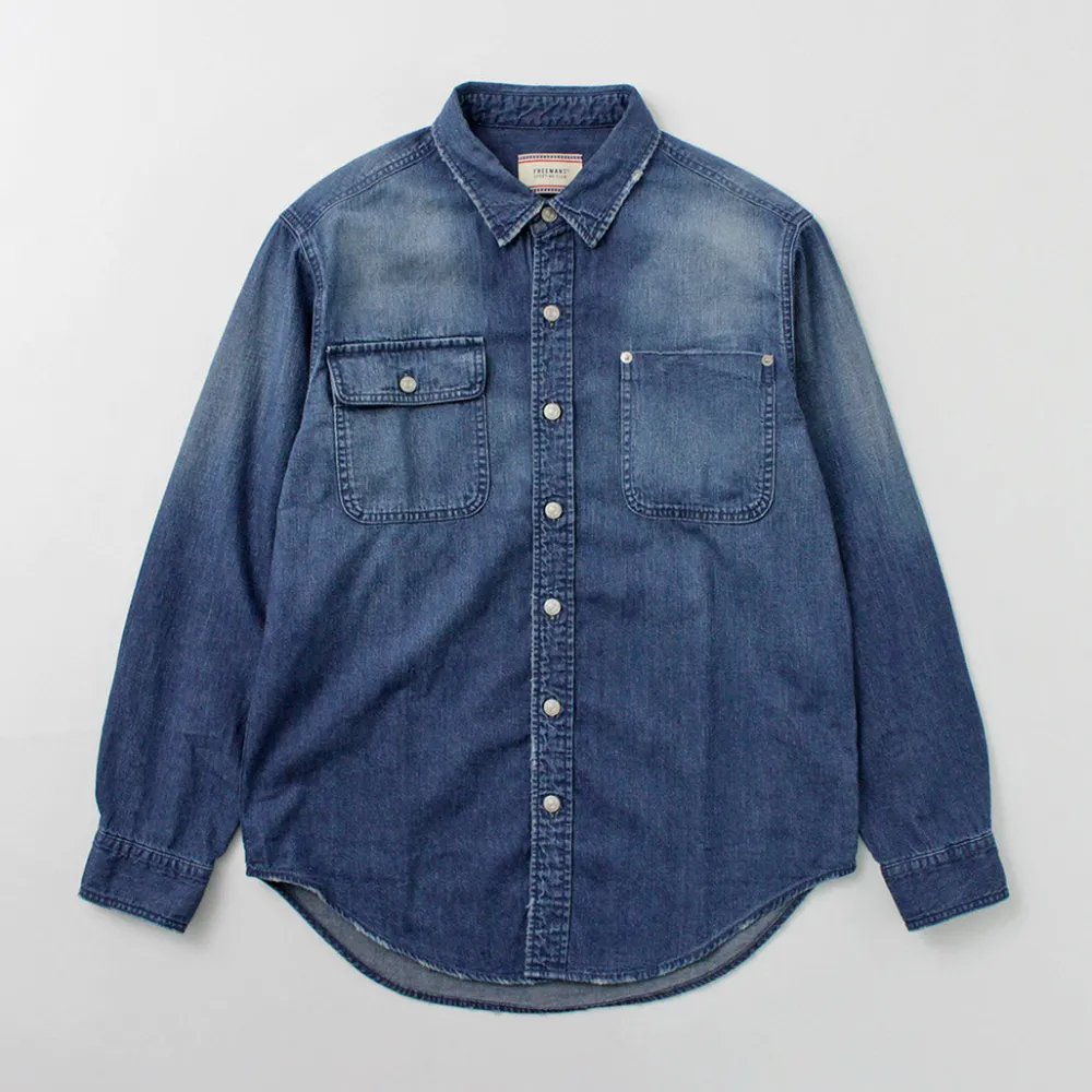 FREEMANS SPORTING CLUB Shirts^/ Great Jones Denim Shirt blue