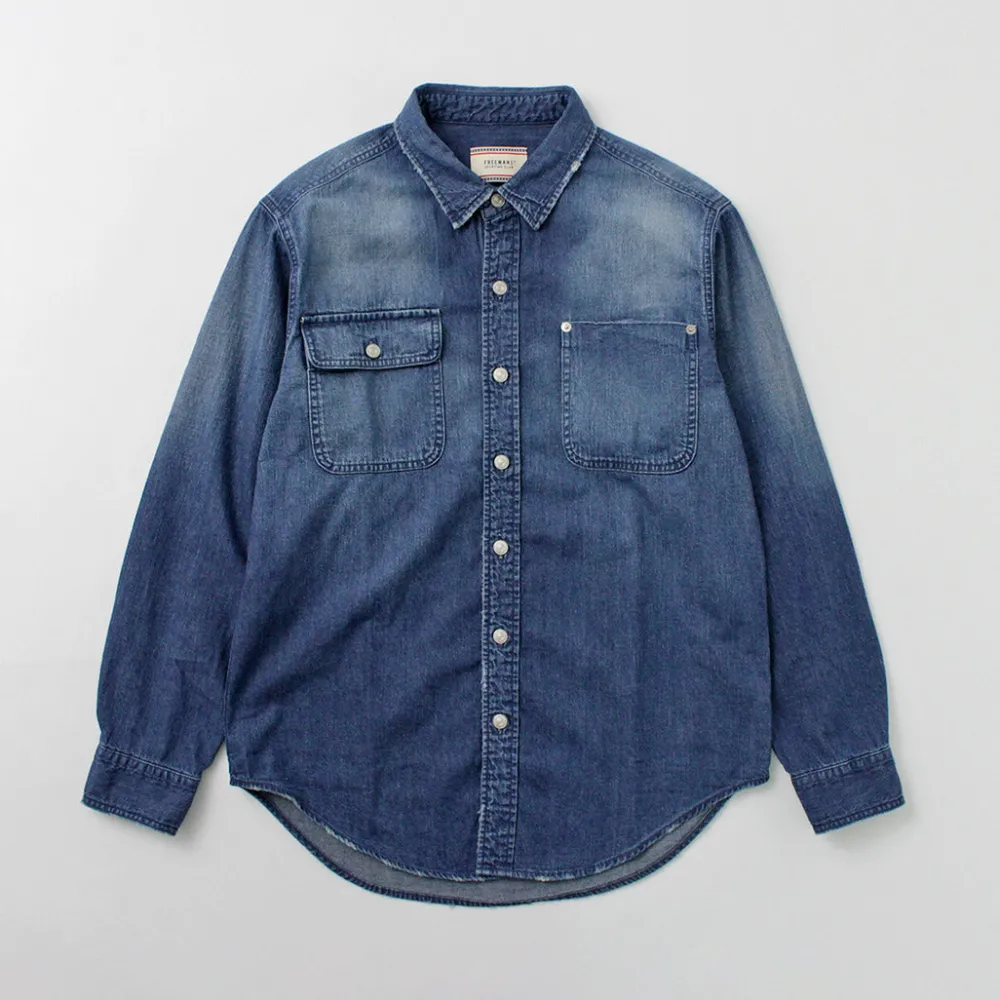 FREEMANS SPORTING CLUB Shirts^/ Great Jones Denim Shirt blue