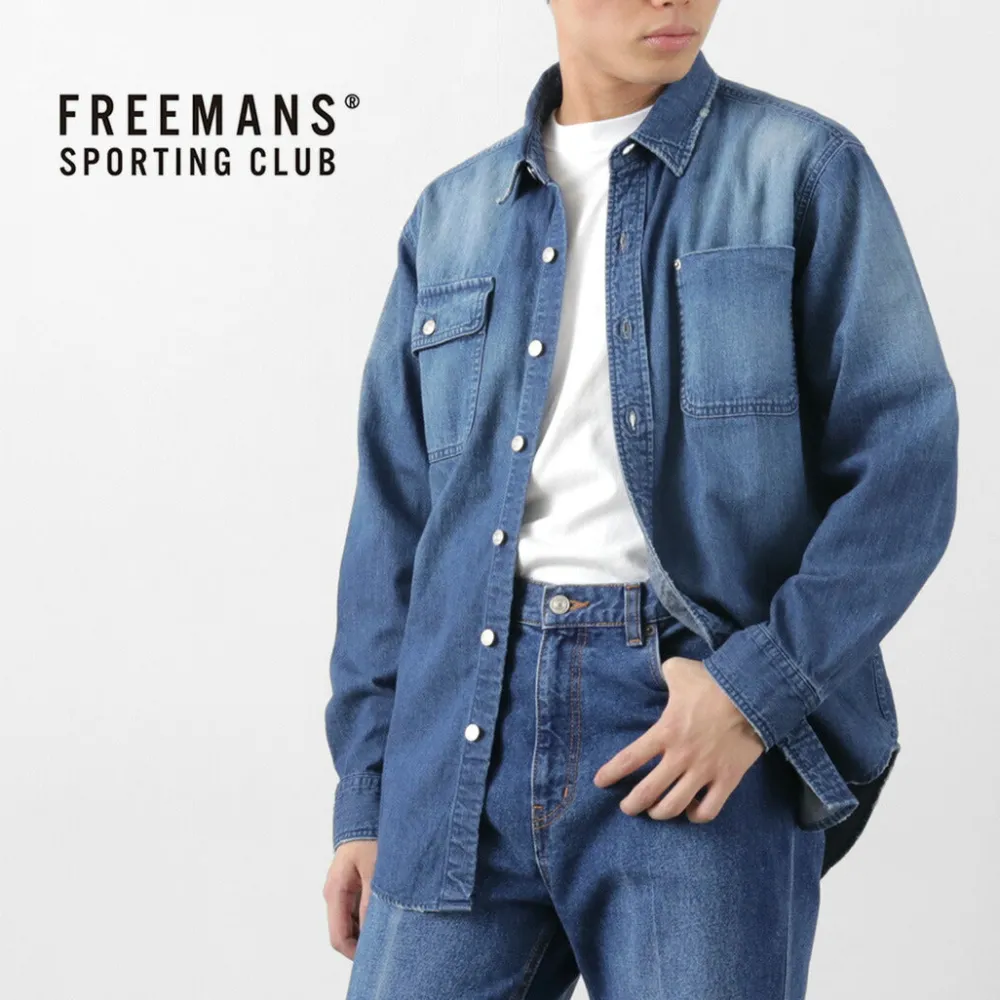 FREEMANS SPORTING CLUB Shirts^/ Great Jones Denim Shirt blue