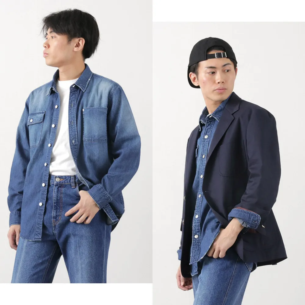 FREEMANS SPORTING CLUB Shirts^/ Great Jones Denim Shirt blue
