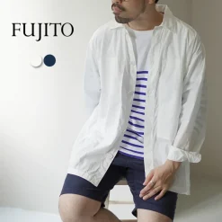 FUJITO Shirts^/ Army Shirt Cotton Broad