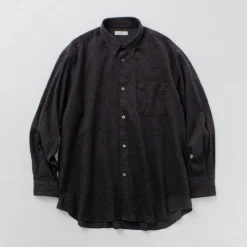 FUJITO Shirts^/ Big Size Shirt micro check brown