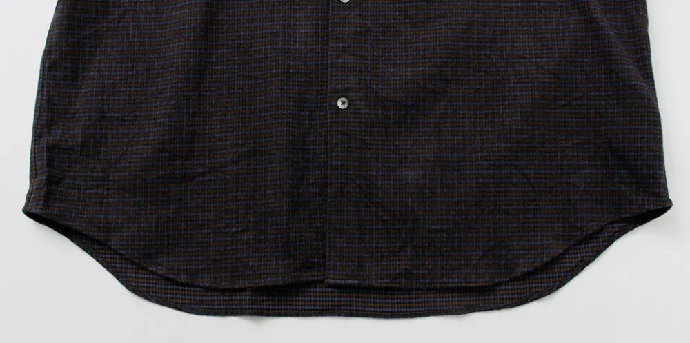 FUJITO Shirts^/ Big Size Shirt micro check brown