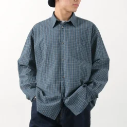 FUJITO Shirts^/ Big Size Shirt Small Check blue