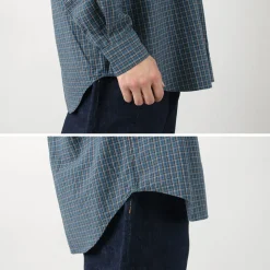 FUJITO Shirts^/ Big Size Shirt Small Check blue