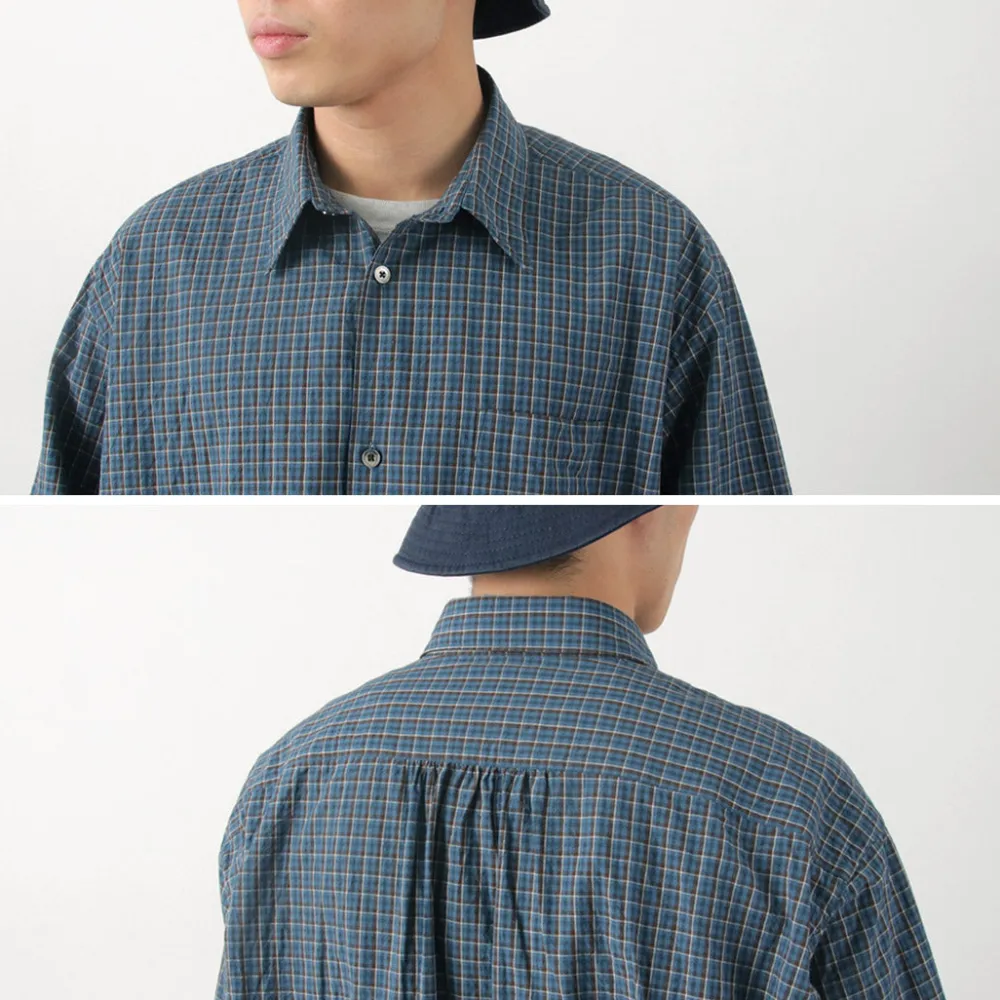 FUJITO Shirts^/ Big Size Shirt Small Check blue