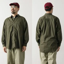 FUJITO Shirts^/ Big Size Work Shirt Broad olive
