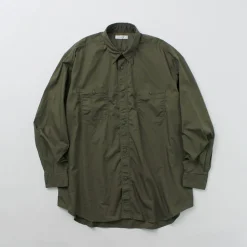 FUJITO Shirts^/ Big Size Work Shirt Broad olive
