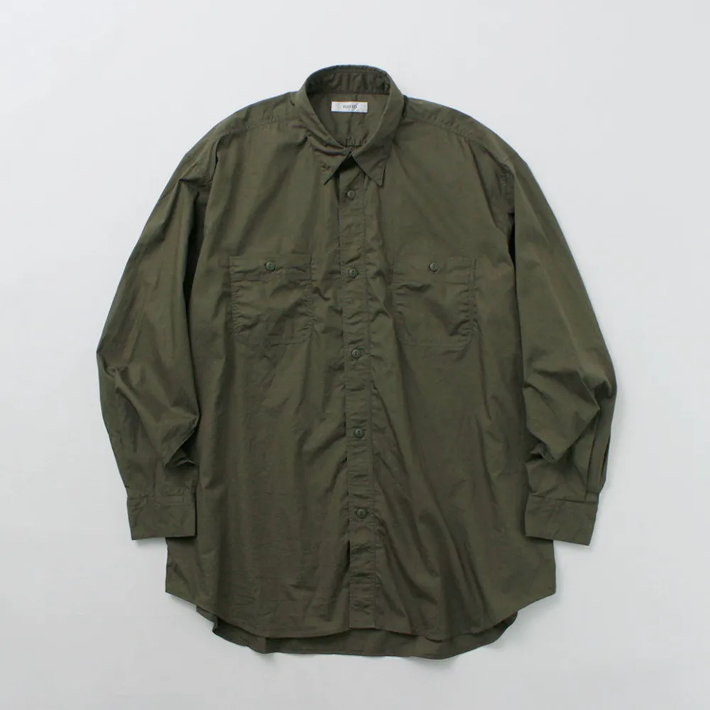 FUJITO Shirts^/ Big Size Work Shirt Broad olive