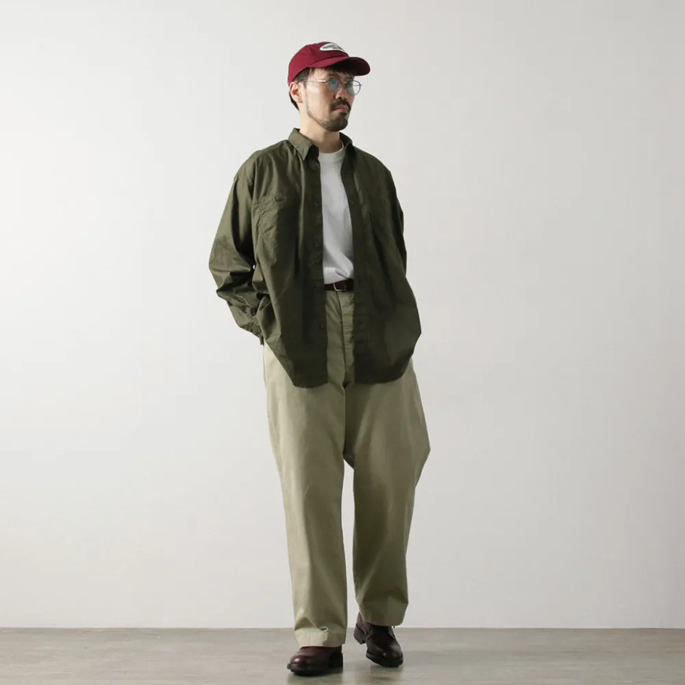 FUJITO Shirts^/ Big Size Work Shirt Broad olive