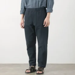 FUJITO Trousers^/ Cotton Linen Seersucker Easy Pants navy