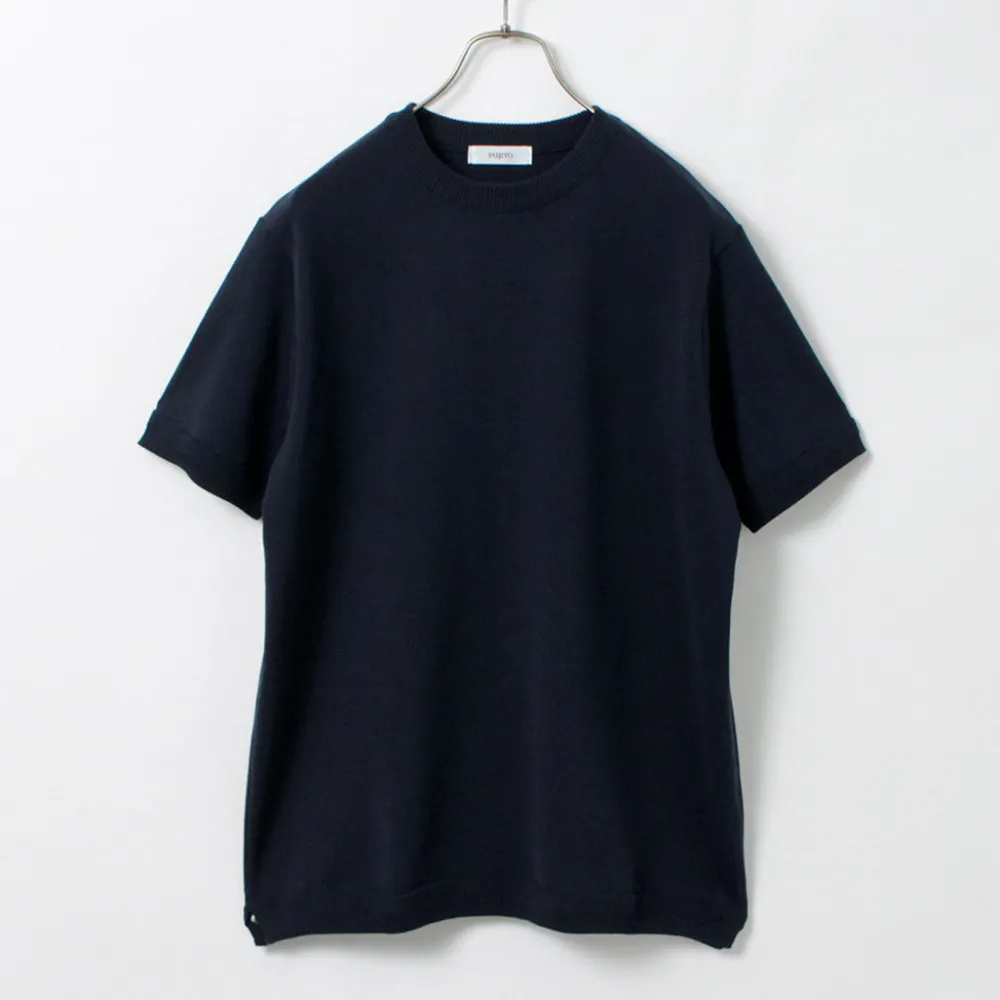 FUJITO Knits^/ Crew Neck Knit T-Shirt