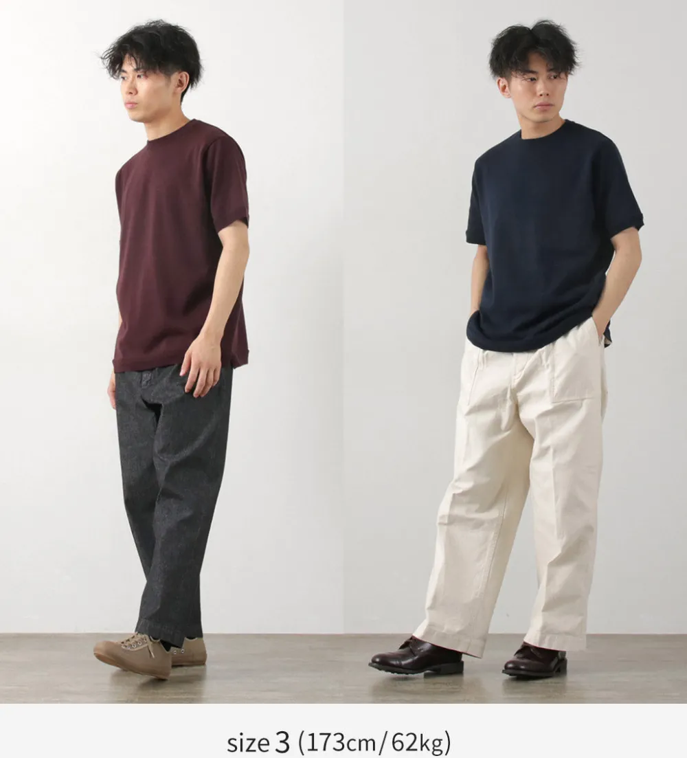FUJITO Knits^/ Crew Neck Knit T-Shirt