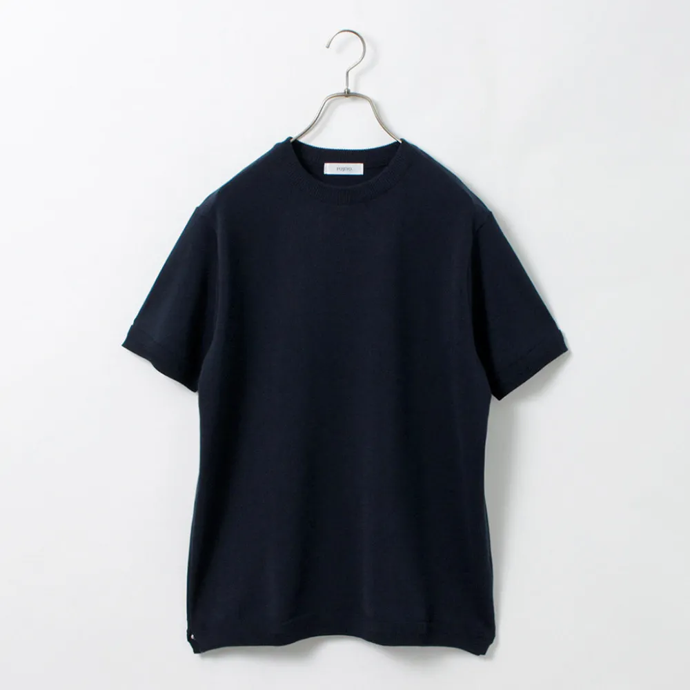 FUJITO Knits^/ Crew Neck Knit T-Shirt