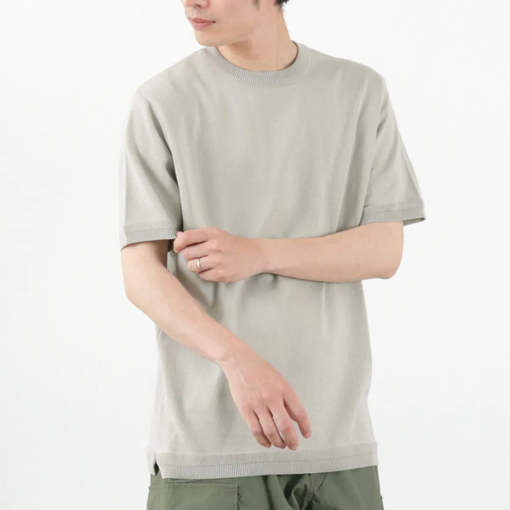 FUJITO Knits^/ Crew Neck Knit T-Shirt