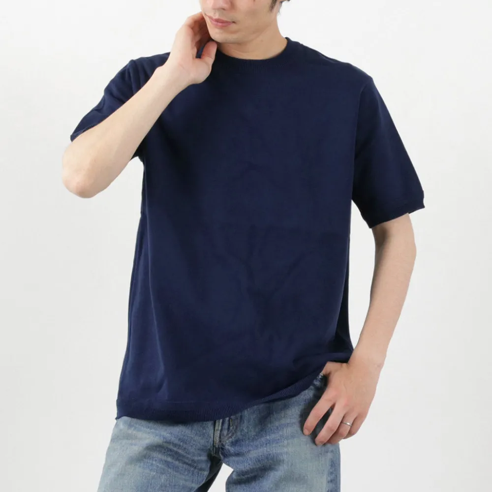 FUJITO Knits^/ Crew Neck Knit T-Shirt