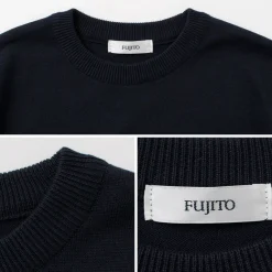 FUJITO Knits^/ Crew Neck Knit T-Shirt