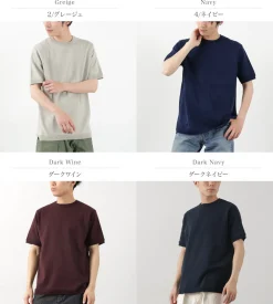 FUJITO Knits^/ Crew Neck Knit T-Shirt