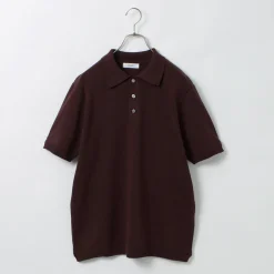 FUJITO T-Shirts^/ Knit Polo Easy Solid Collar