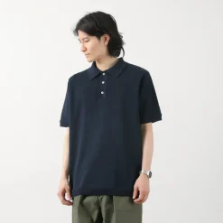 FUJITO T-Shirts^/ Knit Polo Easy Solid Collar