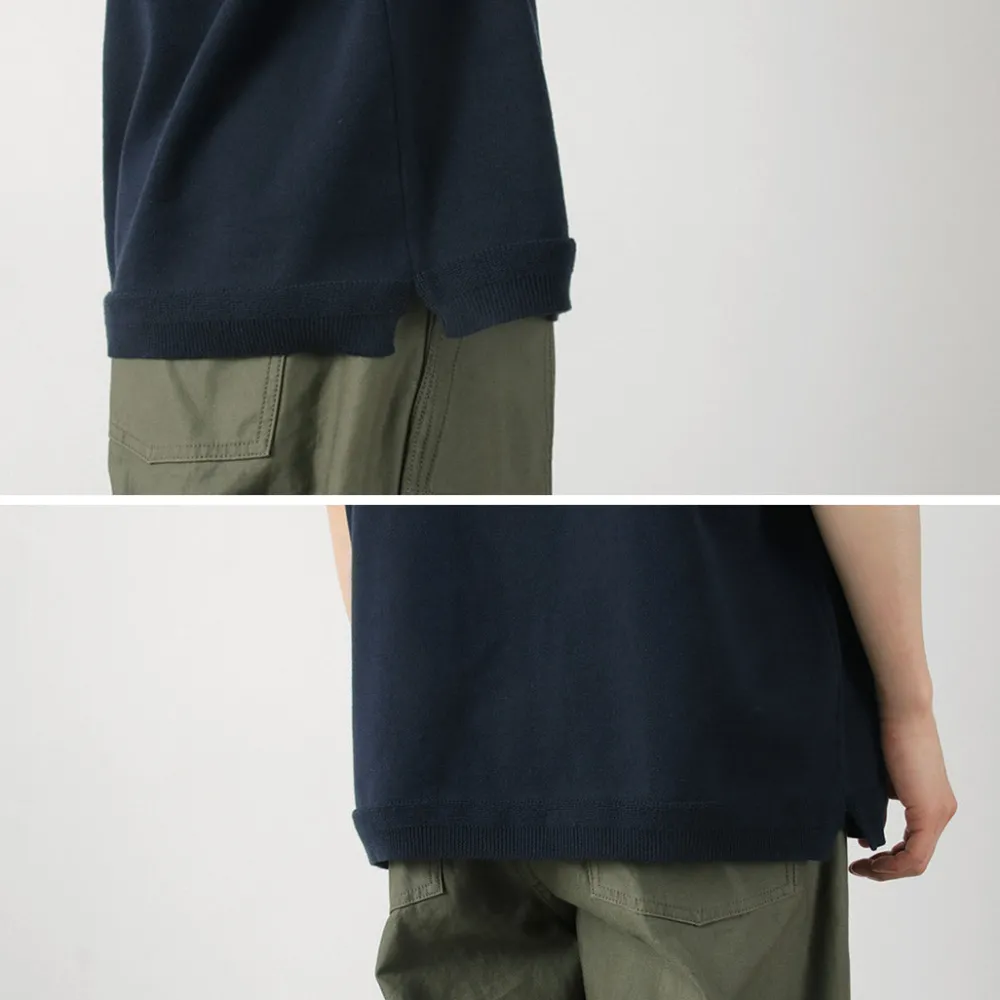 FUJITO T-Shirts^/ Knit Polo Easy Solid Collar
