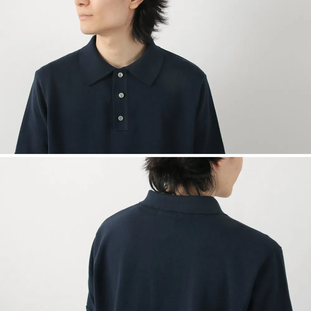 FUJITO T-Shirts^/ Knit Polo Easy Solid Collar