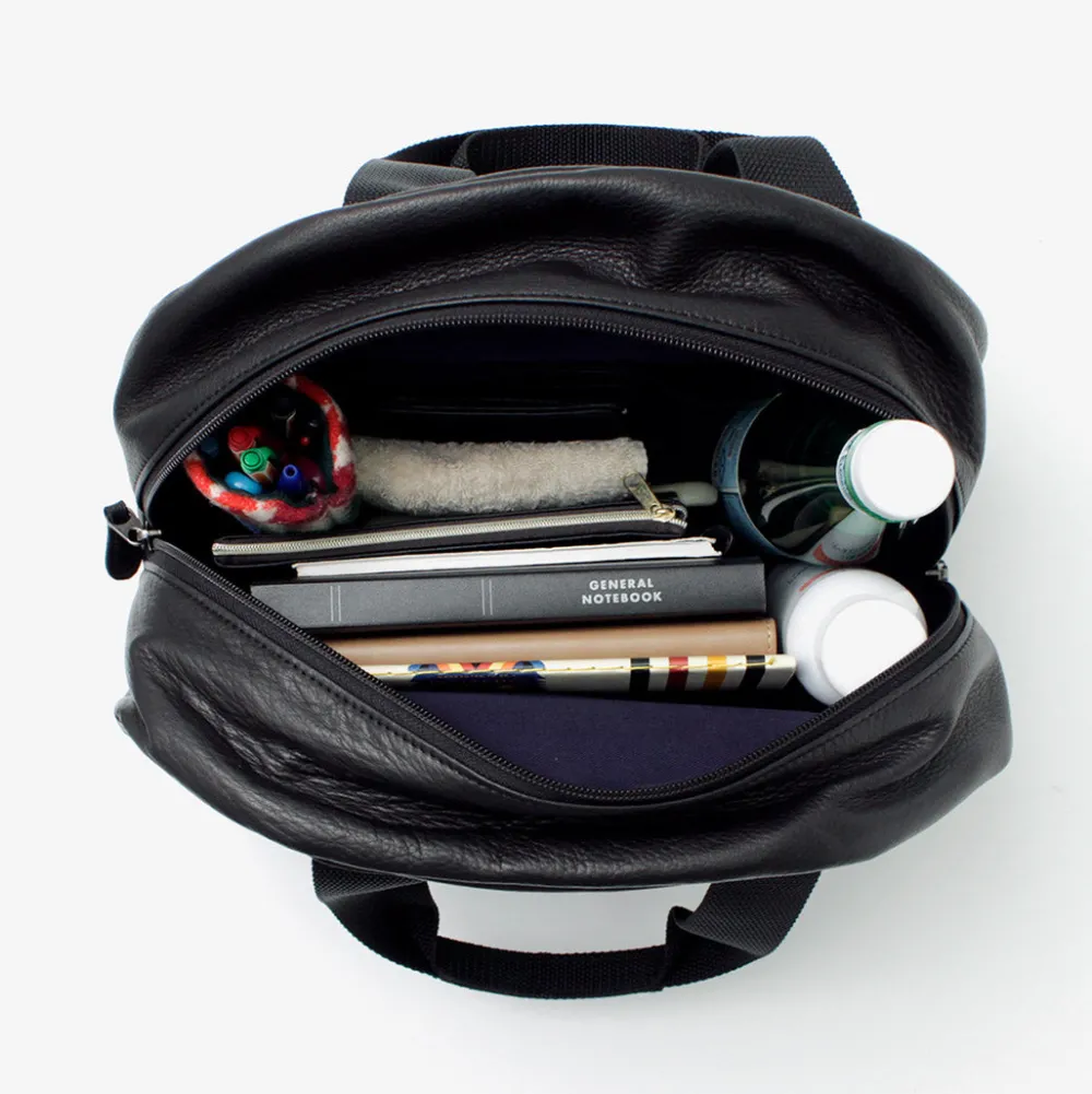 FUJITO Tote Bags^/ Leather Helmet Bag black