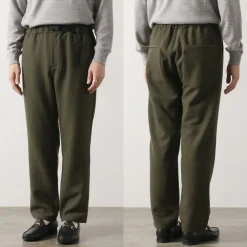 FUJITO Trousers^/ N.O.UN Beltless Pants Wool Serge