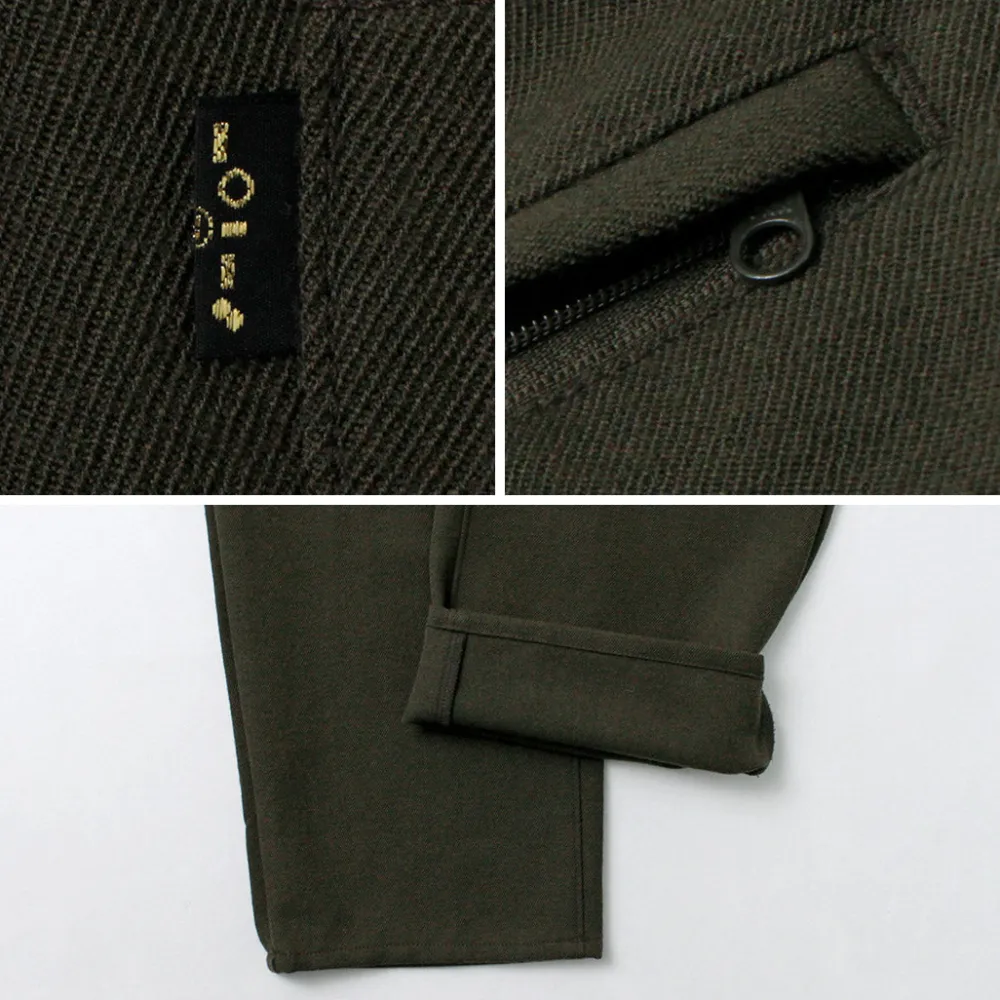 FUJITO Trousers^/ N.O.UN Beltless Pants Wool Serge