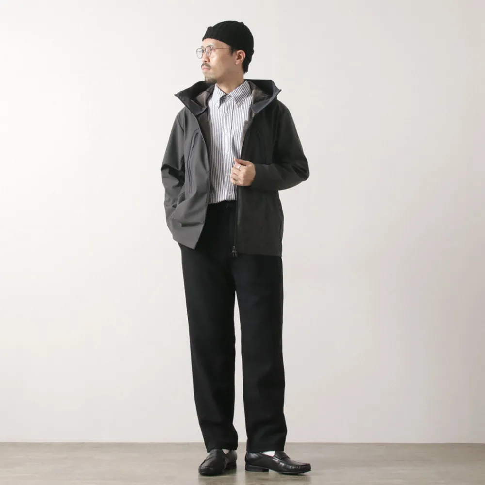 FUJITO Trousers^/ N.O.UN Beltless Pants Wool Serge