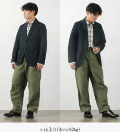 FUJITO Jackets^/ N.O.UN Jacket Cotton Linen Seersucker navy