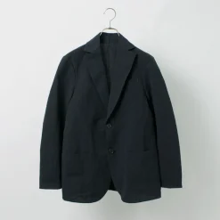 FUJITO Jackets^/ N.O.UN Jacket Cotton Linen Seersucker navy