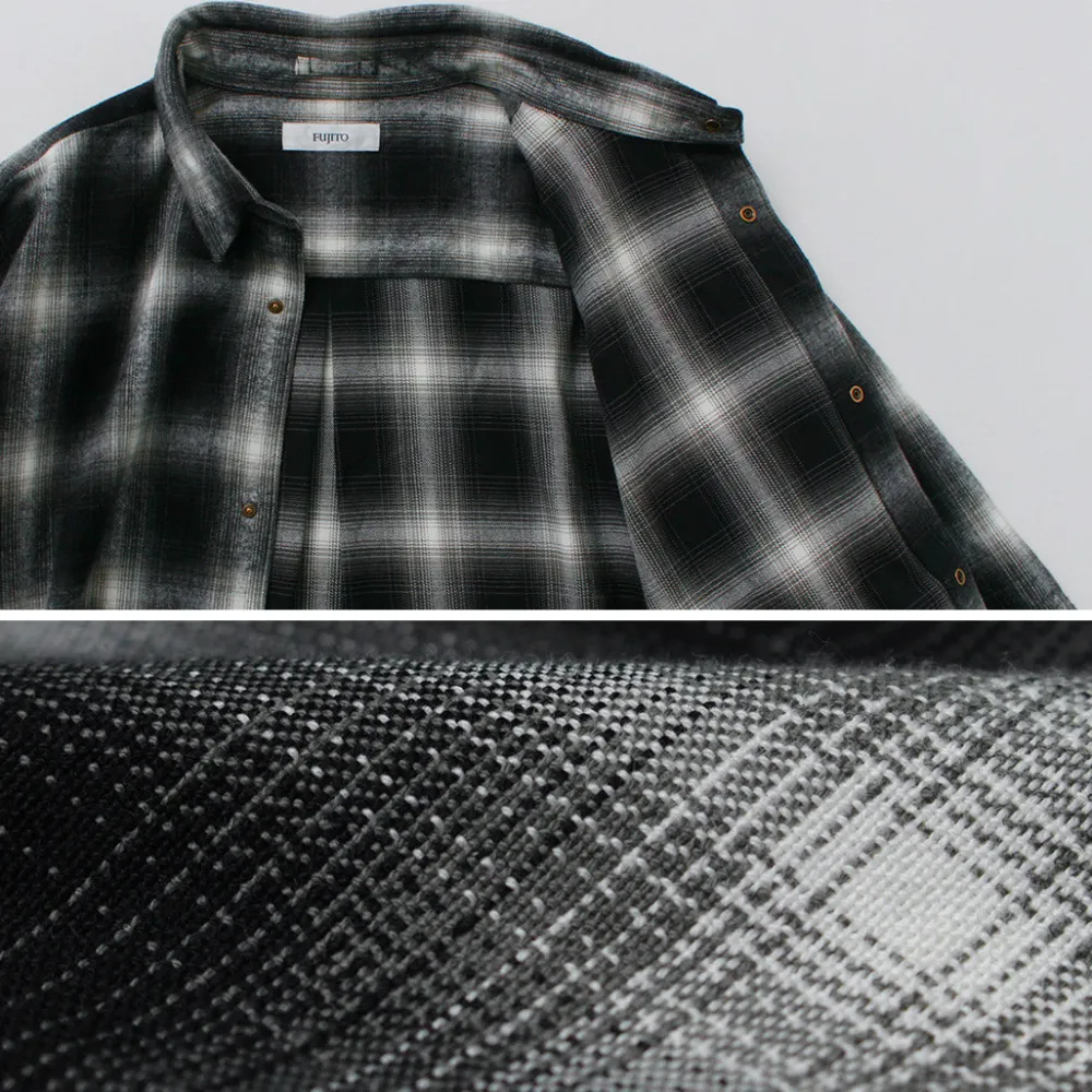 FUJITO Shirts^/ Ring Shirt Ombre Check