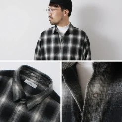 FUJITO Shirts^/ Ring Shirt Ombre Check