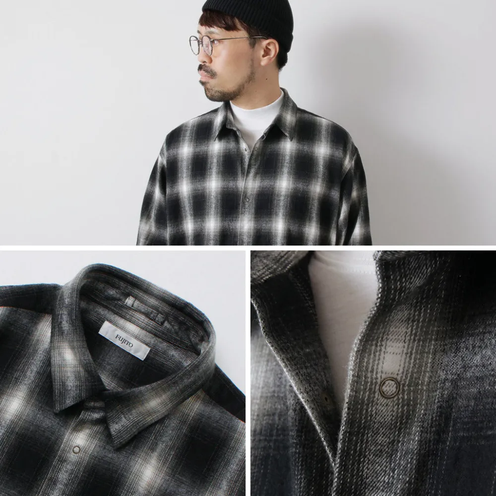 FUJITO Shirts^/ Ring Shirt Ombre Check
