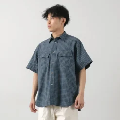 FUJITO Shirts^/ Short Sleeve Fatigue Shirt navy