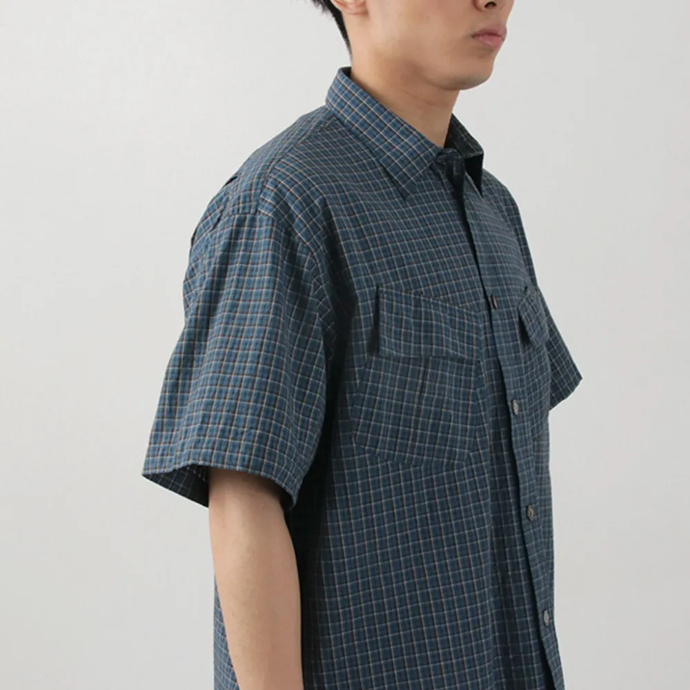 FUJITO Shirts^/ Short Sleeve Fatigue Shirt navy