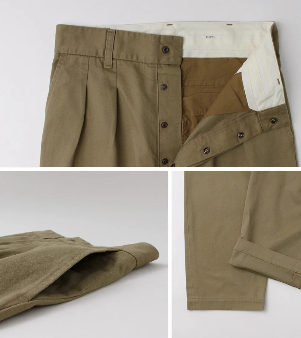 FUJITO Work Pants & Chinos^/ 2-Tuck Trousers Chino