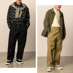 FUJITO Work Pants & Chinos^/ 2-Tuck Trousers Chino