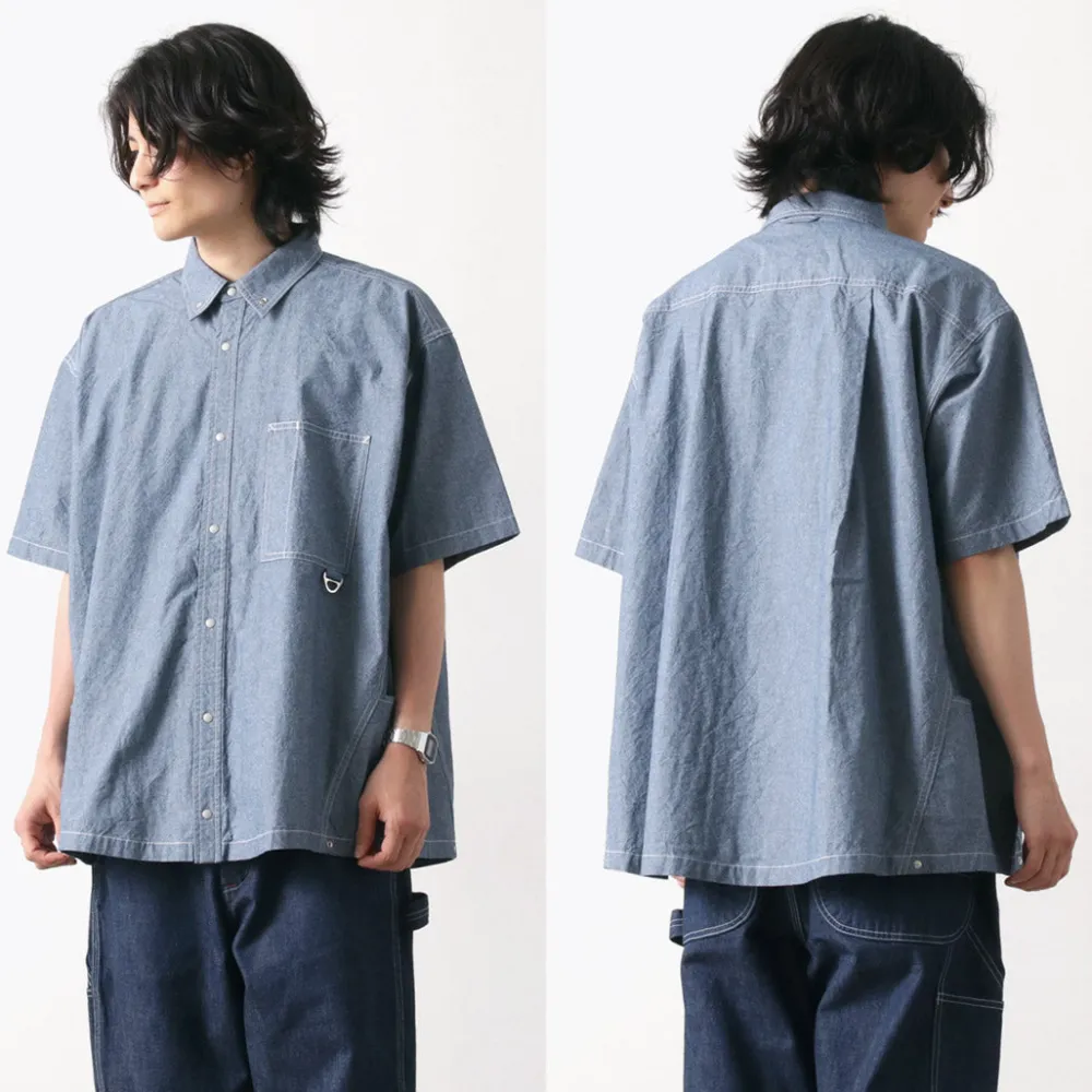 GARAGE GREEN WORKS Shirts^/ Half Sleeve Dungaree Shirt