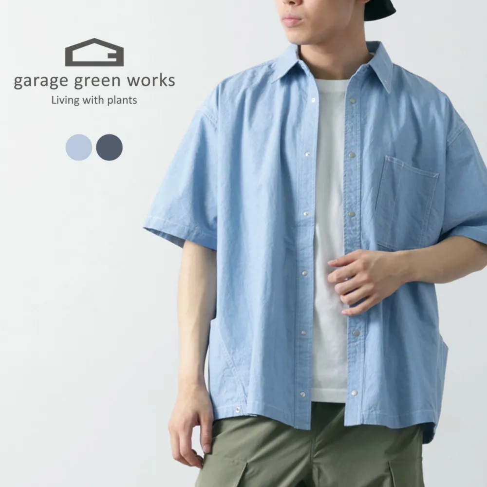 GARAGE GREEN WORKS Shirts^/ Half Sleeve Dungaree Shirt