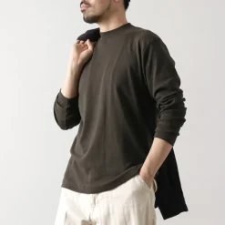 GICIPI T-Shirts^/ Delfino Crew Neck Basic Fit Long Sleeve Cut and Sewn