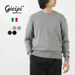 GICIPI Knits^/ Lupo Crew Neck Relaxed Fit Knit Sewn